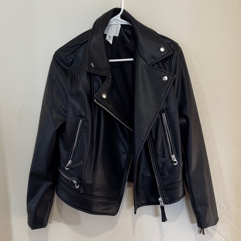 H&M Black Leather Biker Jacket